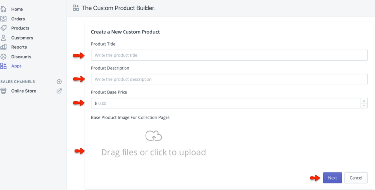wix theme custom product builder